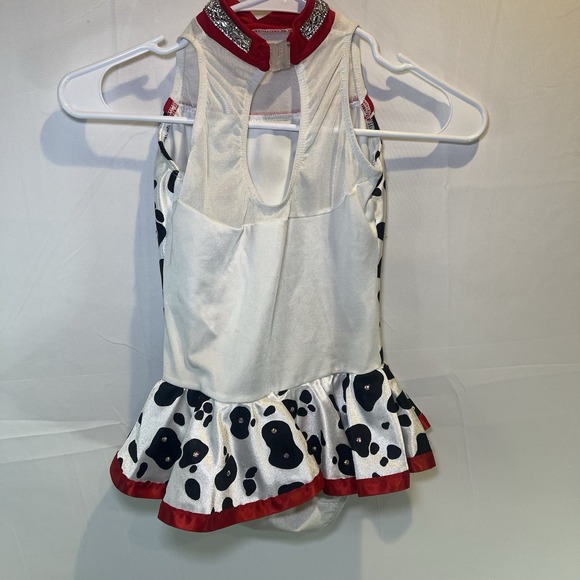 Dansco Dance Costume W/Tutu  Size MC Animal Print Dalmatian Added stoned Medium - Picture 9 of 9